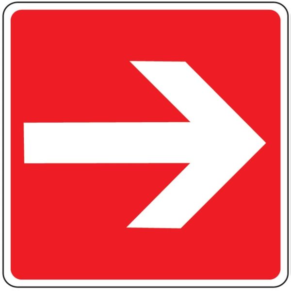 Fire sign - Al - Dimensions: 330x330 mm image 1
