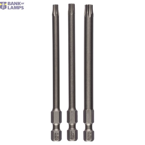 3-piece screwdriver bit set, Extra Hard T20; T25; T30; 89 mm image 1