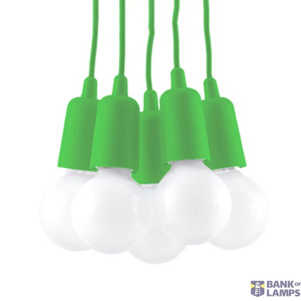 HANGING LAMP DIEGO 5 GREEN E27 5X60W IP20 image 2