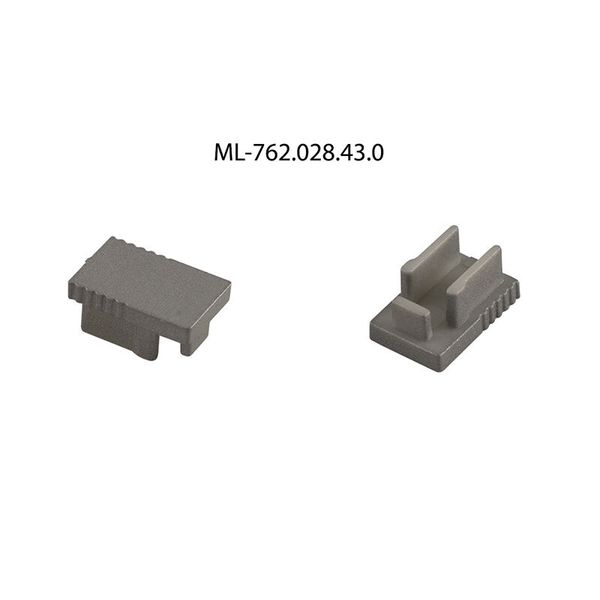 End cap without hole for PV, gray color, 1 pc image 1