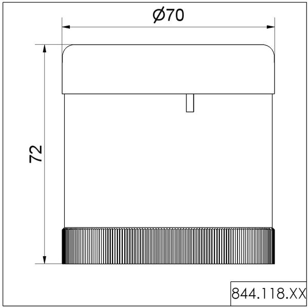 Buzzer element contin/pulse 115VAC BK image 2