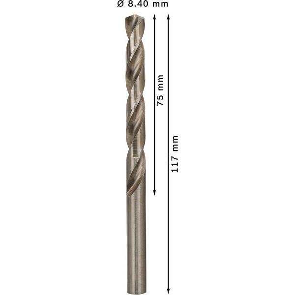 Metal drill bits HSS-G, DIN 338 8,4 x 75 x 117 mm 5 pcs. image 2