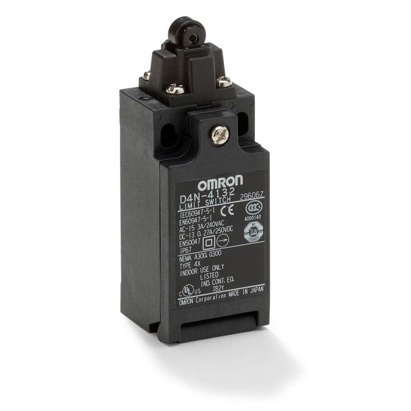 Limit switch, D4N, M20 (1-conduit), 1NC/1NO (snap-action), top roller D4N 0006M image 1