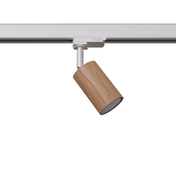 TRACK SPOTLIGHT 3 PHASE MOVABLE BERG NATURAL WOOD GU10 WHITE image 1