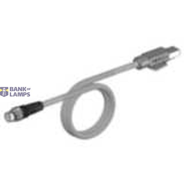 Ethernet Cat.5 cable, PVC, M12 straight plug / RJ45 plug, 1 m, yellow XS5W0451C image 1