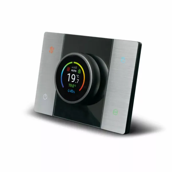 SMART CONNECTED CHRONOTHERMOSTAT T44 WITH ROOM HUMIDITY DETECTION - NATURAL SATIN ALUMINUM image 1