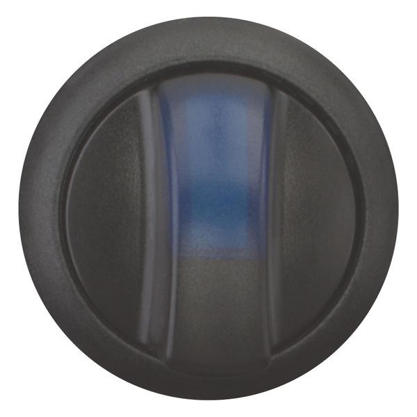 M22S-WRLK-B Illuminated selector switch actuator, RMQ-Titan, With thumb-grip, maintained, 2 positions, Blue, Bezel: black image 2