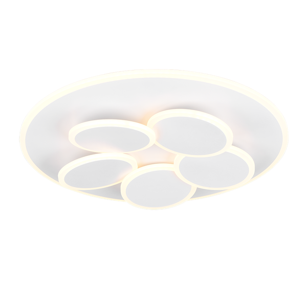 Mandala LED ceiling lamp matt white image 1