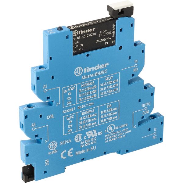 Rel. interface SSR MasterBASIC screw In.24VDC/SEN/1NO Out.2A/230VAC (39.10.7.024.8240) image 4