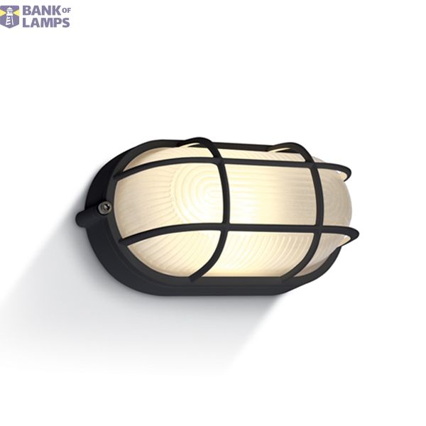 BLACK WALL LIGHT 10W WW IP54 230V image 1