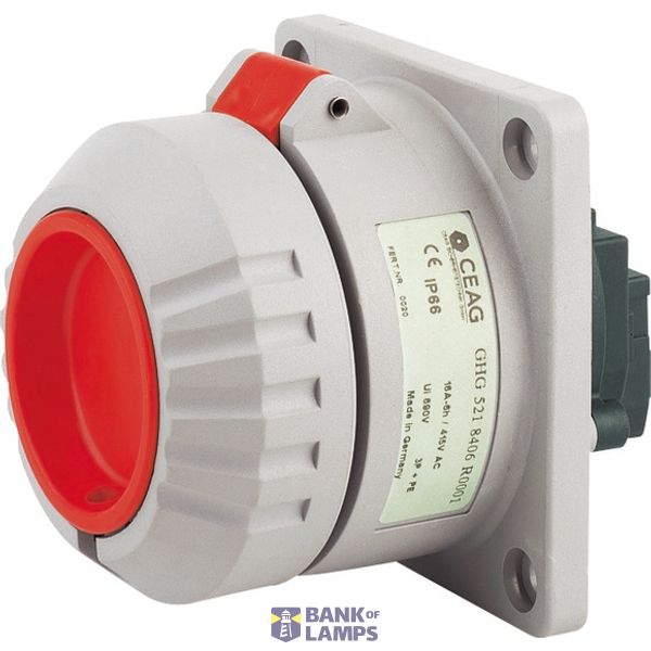 FLANGE SOCKET 16A-5POL-6H/240/415V image 1
