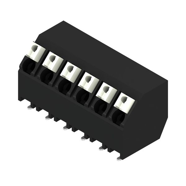 Printed circuit board terminals, 5.00 mm, Number of poles: 6, 135°, black, PUSH IN with actuator, Clamping range, max. : 1.5 mm², Tape image 4