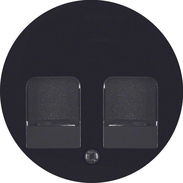 Centre plate 2 dust prot. sliders, R.1/R.3, black glossy image 1