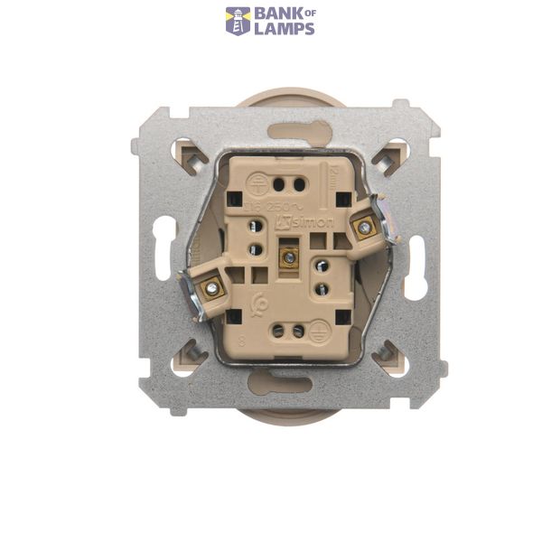 Double two-way switch without pictogram, (module), 10AX, Screw, black matt image 1