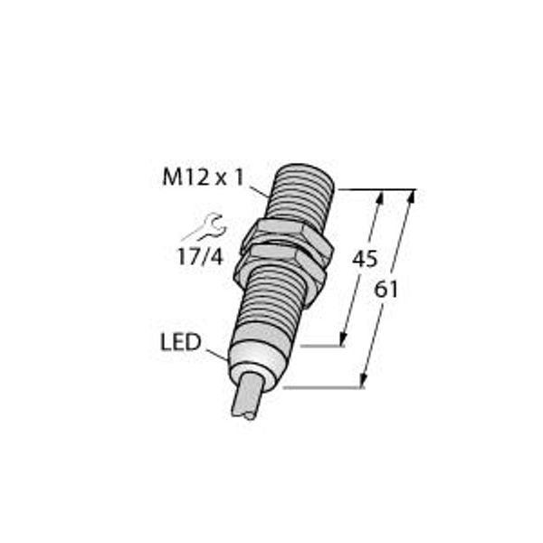 Inductive Sensor With Increased Temperature Range   BI2-M12-AP6X/S120 image 2