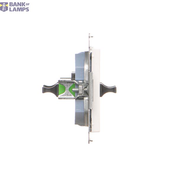 Double socket outlet with earthing and current phase constancy, (Complete product), 16A, 250V, Screw, white image 1