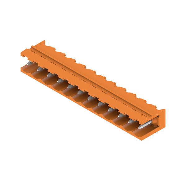 PCB plug-in connector, male header, open side, THT solder connection, 5.08 mm, Number of poles: 12, 90°, Solder pin length (l): 3.2 mm, tinned, orange, Box image 2