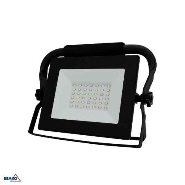 LED FLOODLIGHT SMD KASTEL 30W 6000K 2900LM IP65 CZARNY 1,5M PORTABLE image 1