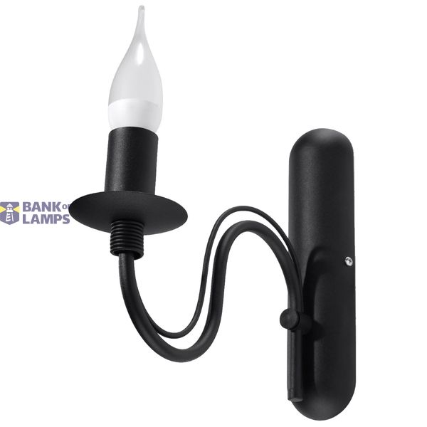WALL LAMP MINERVA BLACK E14 1X40W IP20 image 2