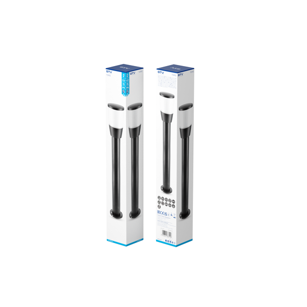 Garden luminaire TORO, E27, max. 15 W, IP54, post 800 mm, graphite image 2