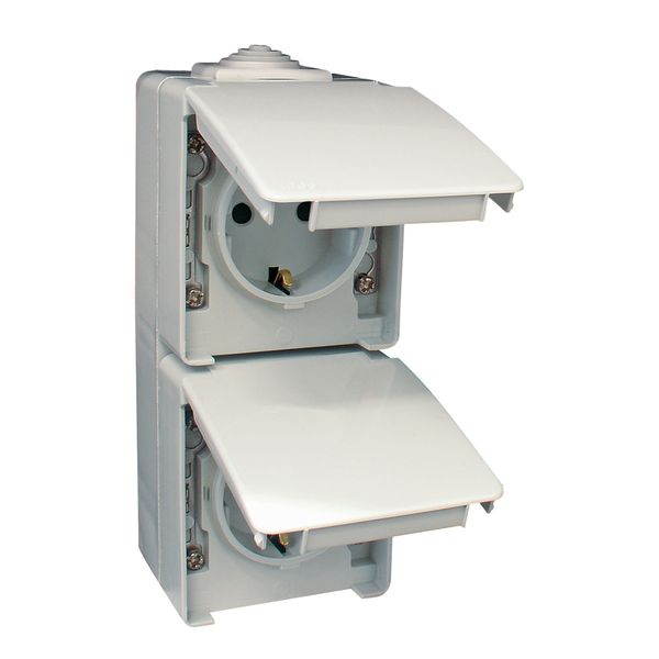 TWO EARTH SOCKETS (SKO) DOUB VERTIC BASE GREY image 2