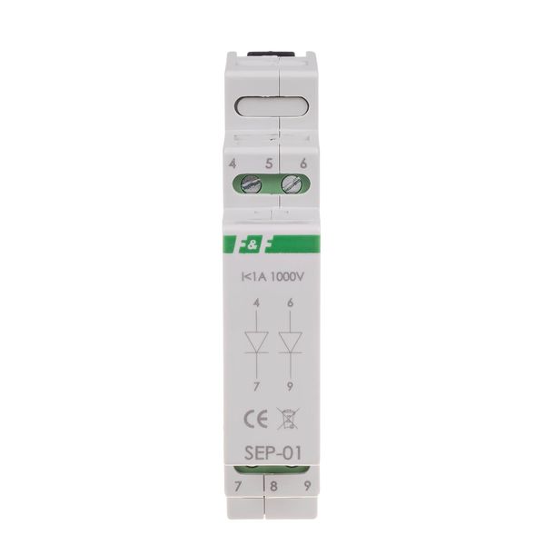 SEP-01 input signal separator, 1A 1000V power supply, DIN rail mounting image 2