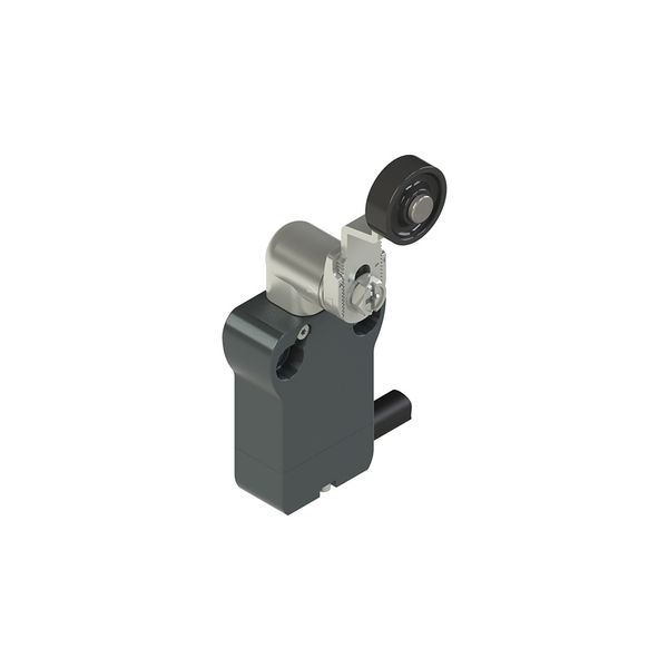 Modular prewired switch with adjustable shaped metal revolving lever diam. 20 roller image 1