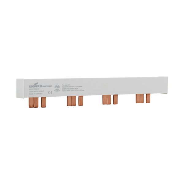 BUSBAR, low voltage, 100 A, AC 600 V, DC 600 V, 22 x 37 x 214 mm, 12P, UL image 12