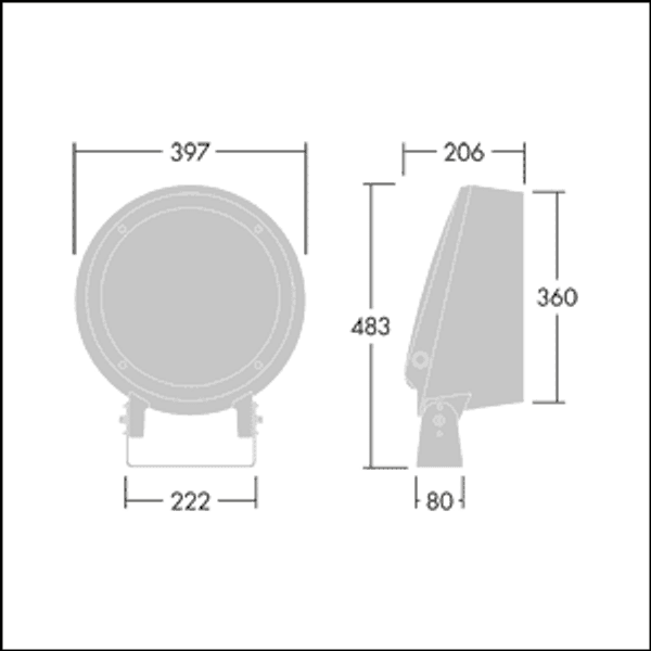 CONT3 52L90-830 NB HFX 6K ANT - LED floodlight image 3