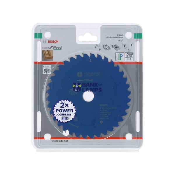 Expert for Wood Circular Saw Blade for Cordless Saws 160x1.5/1x20 T36 image 2