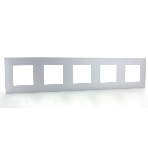 VALENA NEXT cover plate 5 mech.hor/vert center distance 71mm alu chrome image 1