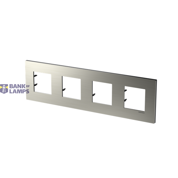 Frame 4-gang / 2+2+2+2-modules - Niessen logo - S - Nickel image 2