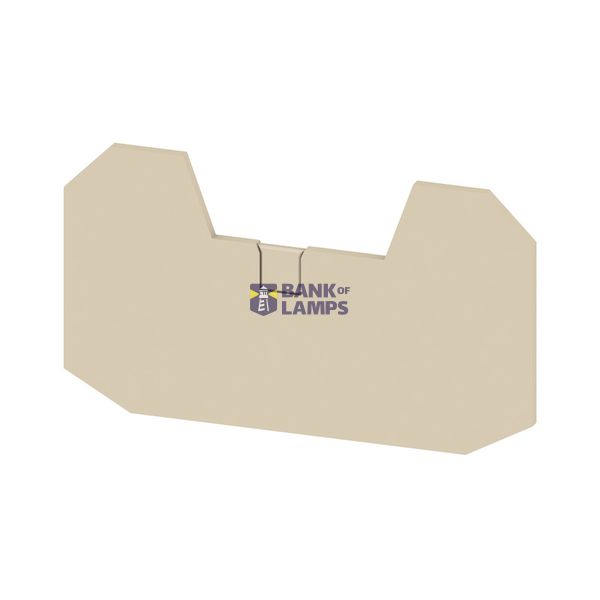 End plate for terminals, dark beige, Height: 90.6 mm, Width: 2.2 mm, V image 1