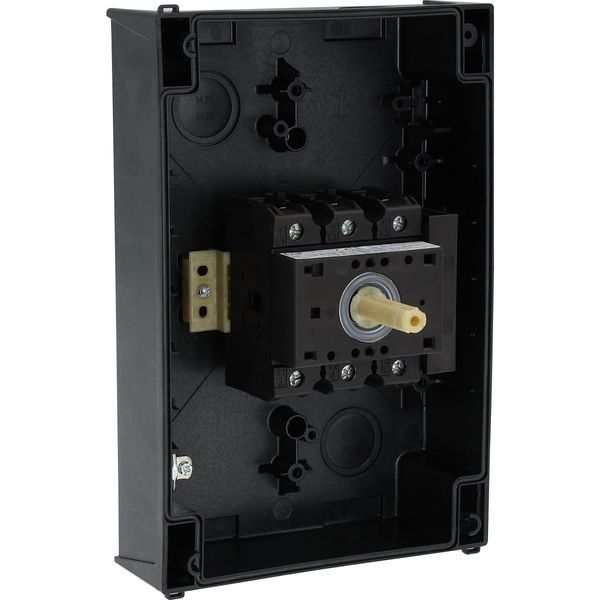 P3-63/I4/SVB/HI11 Main switch, P3, 63 A, surface mounting, 3 pole, 1 N/O, 1 N/C, Emergency switching off function, With red rotary handle and yellow locking ring, Locka image 32