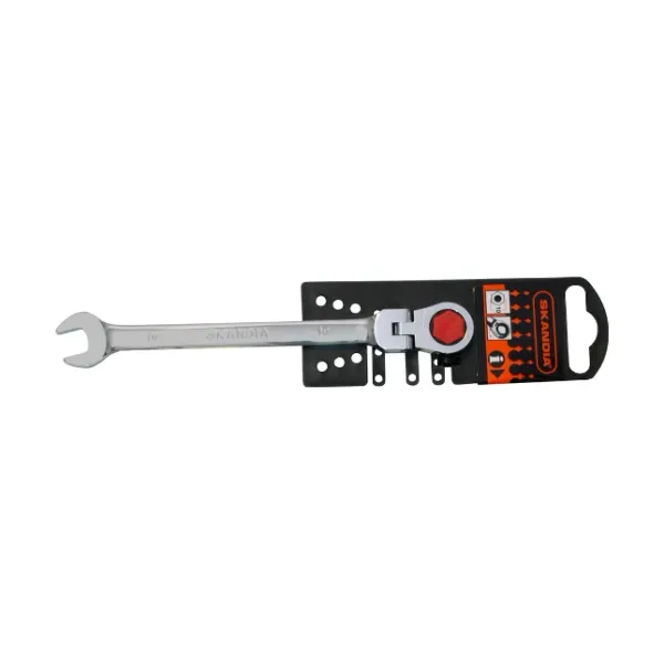 Skandia reversible ratcheting wrench with hinge 10mm image 1