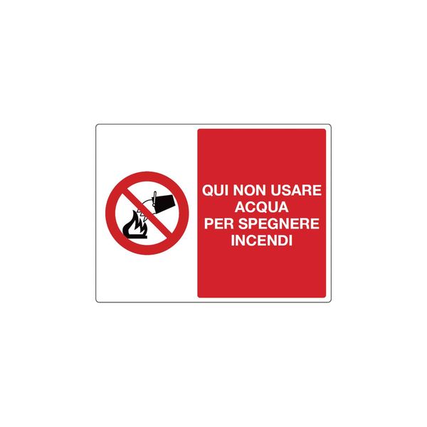Adhesive forex tag Qui non usare acqua per spegnere incendi image 1