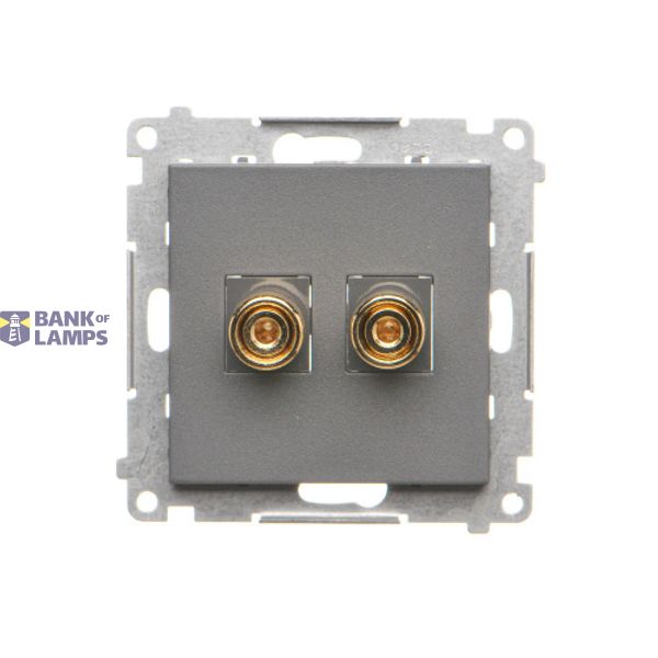 Loudspeaker socket, module, graphite mat image 1