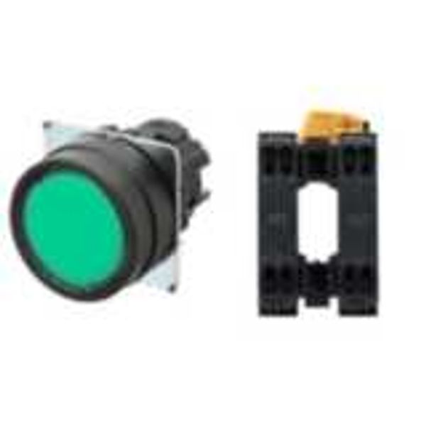 Pushbutton A22NN Ã˜22, bezel plastic, FLAT, MOMENTARY, CAP COLOR Transp A2215066F image 2
