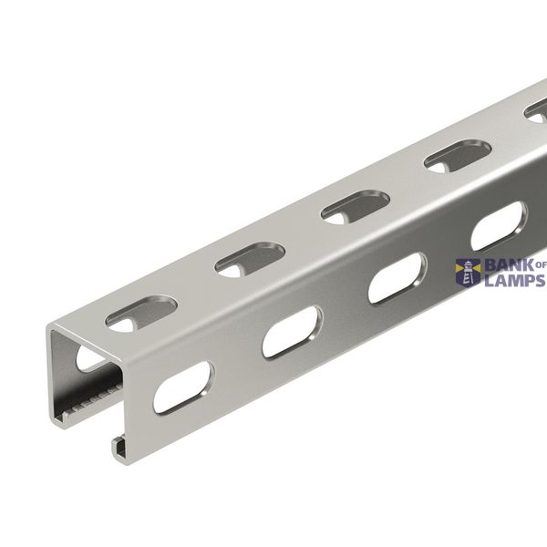 Profile rail perforated, slot 22mm 1000x41x41 Stainless steel A4 1.457 image 1