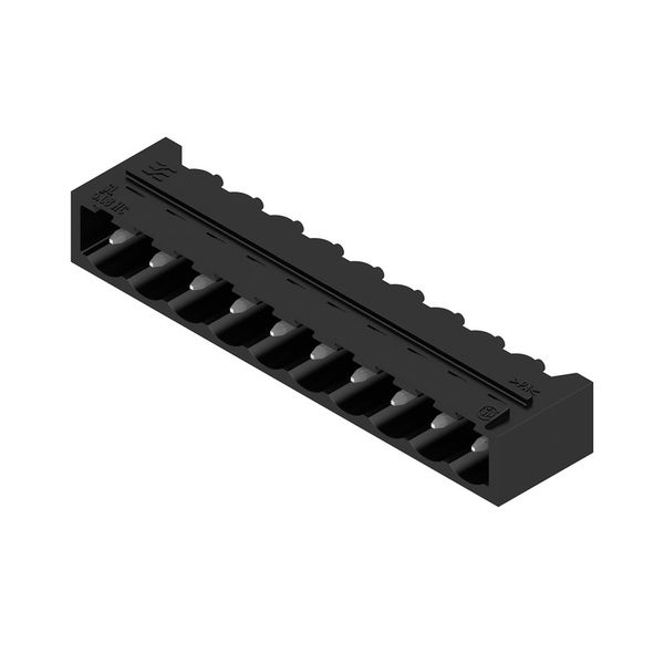 PCB plug-in connector, male header, closed side, THT solder connection, 5.08 mm, Number of poles: 10, 90°, Solder pin length (l): 3.2 mm, tinned, black, Box image 3