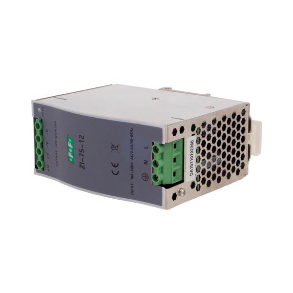 industrial switching power supply, input voltage 100Ã·240V AC, P=75W, output voltage 12V DC image 4