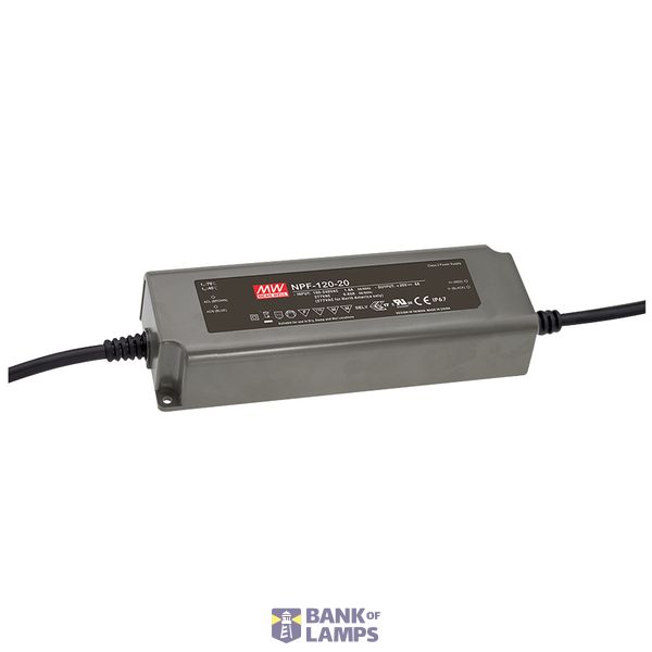 NPF-120-48 Led driver, IP67 120W, 48V, 2.5A CV+CC, MEAN WELL image 1
