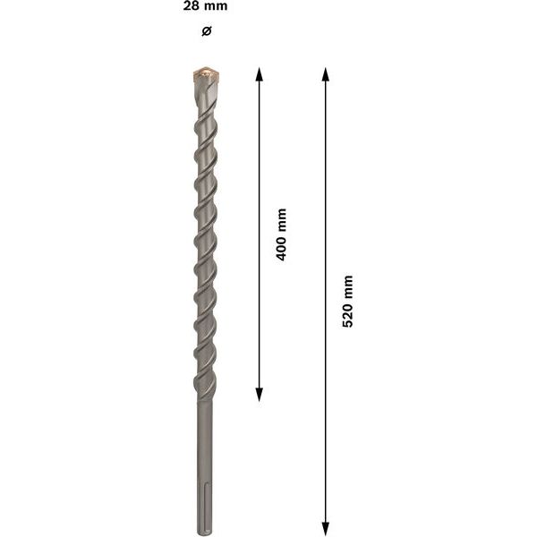 Hammer drill bit SDS-max-9 Natural Stone 28 x 400 x 520 mm image 2