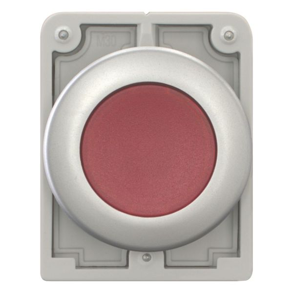 M30C-FDRL-R Illuminated pushbutton actuator, RMQ-Titan, Flat, maintained, red, Blank, Metal bezel image 3