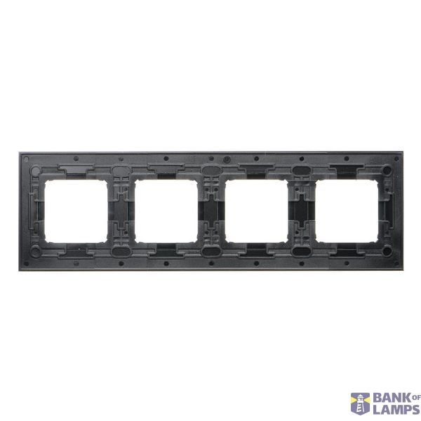 Double computer socket RJ45 category 6 with anti-dust cover, (module), anthracite, metalic image 1