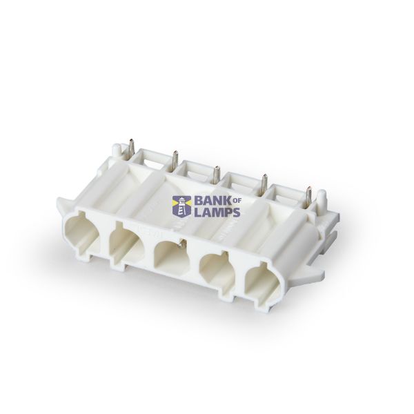 PCB coupler 5p plug, horiz., wht image 1