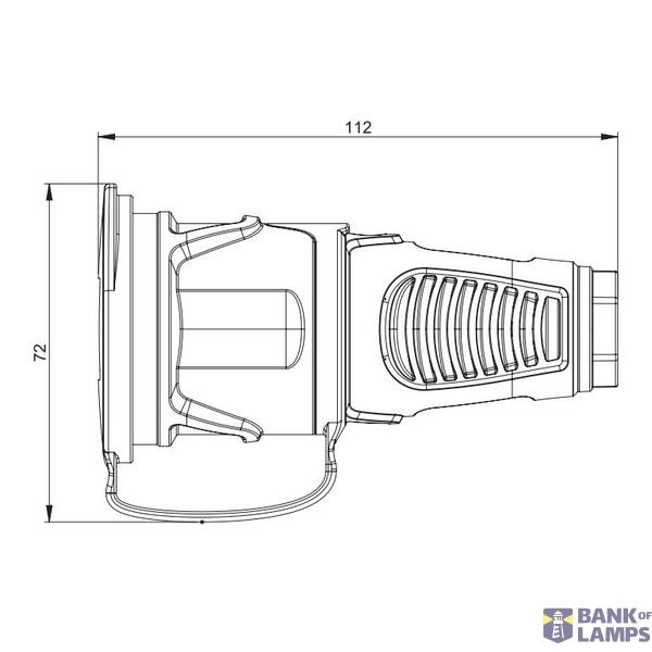 Rubber socket 16A 230V IP54 image 4