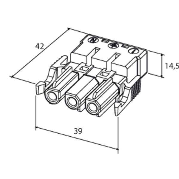 Screwless coupler 3-p socket, white image 5