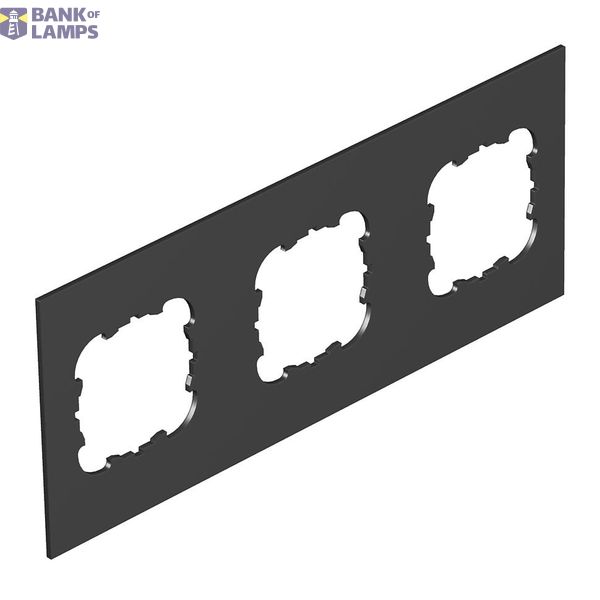Cover plate 3x EK for T12L 213x88mm Polyvinylchloride Graphite black R image 1