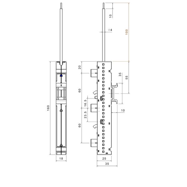 Adapter 16A, CrossBoard©, with conductors 2,5 mmý,, phase L1 (The price is shown without markup on metals. Request a quote for accurate information) image 3